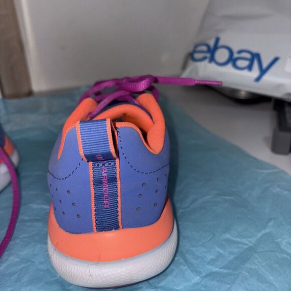 Under Armour UA GS Assert 8 Sneaker Blue Youth Size 6Y/7.5 Ladies - Picture 4 of 11